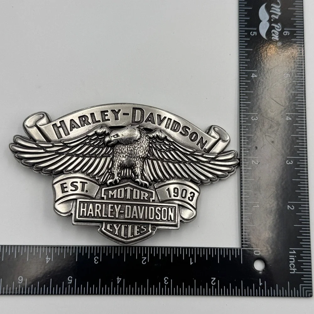 Harley-Davidson 2008 Eagle Bar & Shield Belt Buckle Silver 99401-09VM Biker Mens